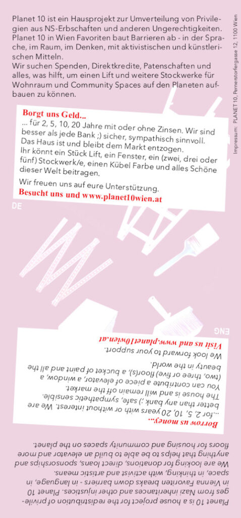 Flyer Planet 10 Umbau Suche nach Direktkrediten: Texte und Icons