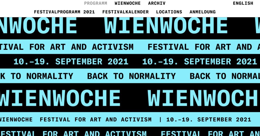 Screenshot von der Website von wienwoche